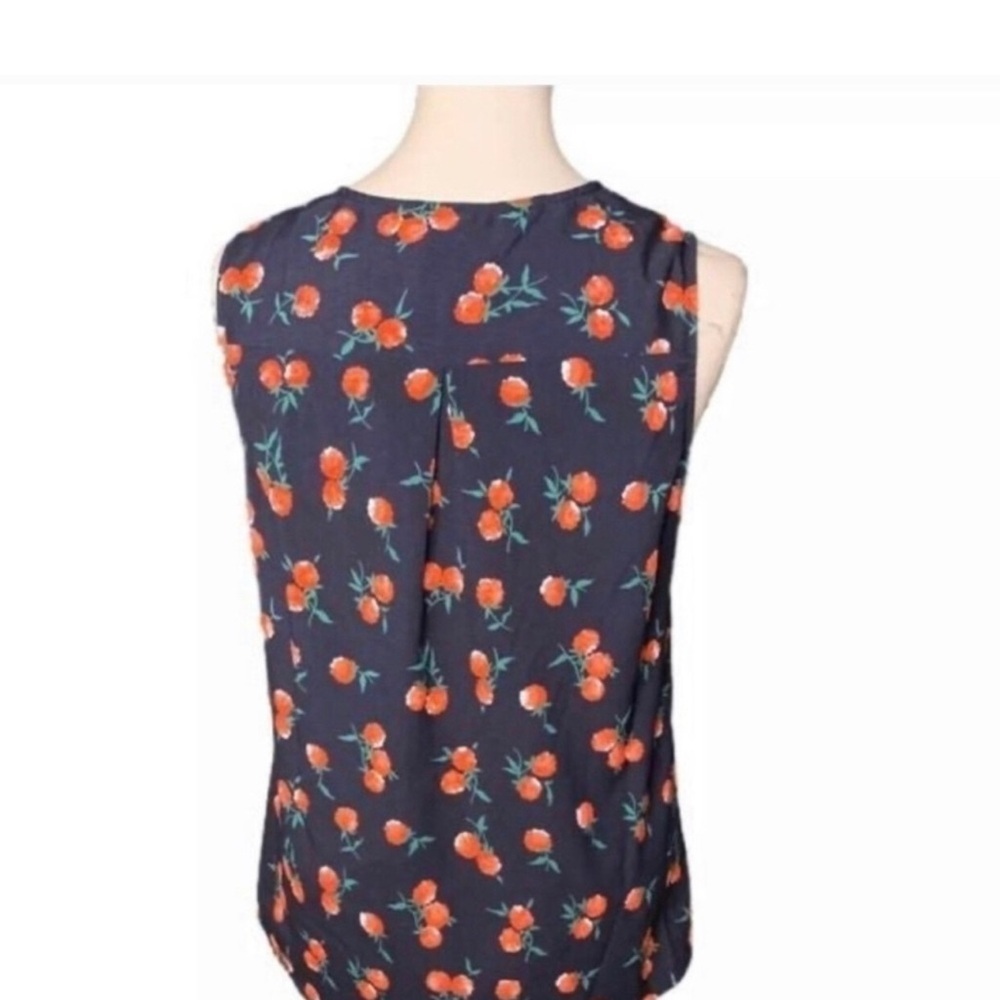 Talbots Raspberry Print Sleeveless Blouse Size Small - Picture 3 of 7